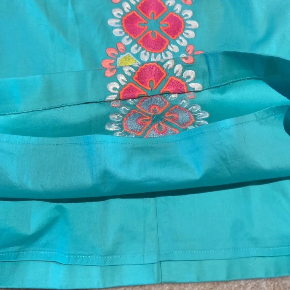 Vineyard Vines NWT Blue Floral Embroidery Strapless Dress - Picture 10 of 12